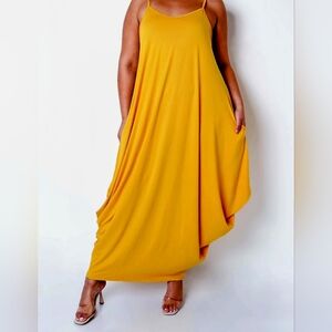 Elegant Yellow Maxi Dress